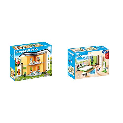 Playmobil 9266 - Modernes Wohnhaus & 9271 - Schlafzimmer