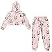 YECARYPOD Panda Floral Girls Boys Sweatsuit 2 Piece Tracksuit Girls' Fashion Hoodies & Sweatshirts Teen Girl Athletic Jogger Outfits Toddler Kids Hoodie and Jogger Sweatpants Fall Clothing Set