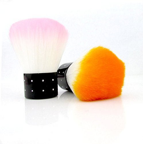 Nail Art Dust Remover,Soft Powder Brush Cleaner for Acrylic and Makeup,Pack of 2(Random Color)