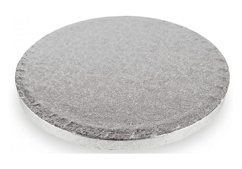 LARRYROO Tall White Cake Box Extra Deep & Silver Round Cake Drum Board Combo For High Celebration, Wedding, Birthday Cakes (8") - Image 5