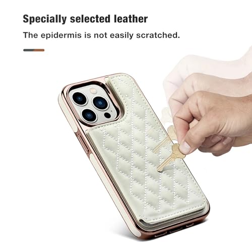 Coque cuir iPhone 15 Pro Max avec rabat magnétique bleu et or - 4