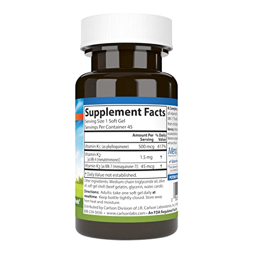 Carlson K Complete Vitamin K Softgels
