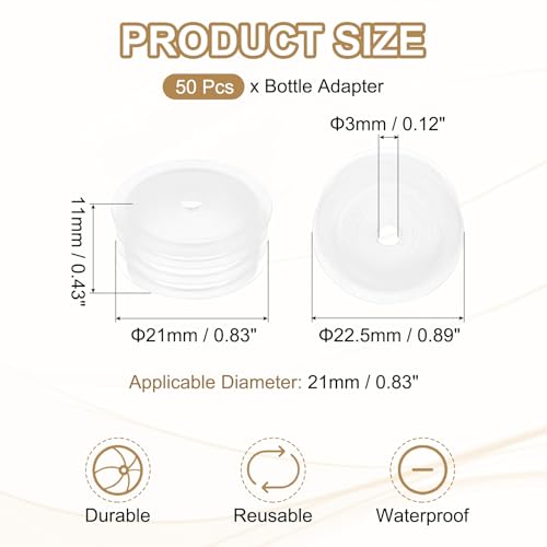 Bouchon adaptateur pour bouteille 27mm PATIKIL avec trou 4.4mm pour dispenseurs - 3