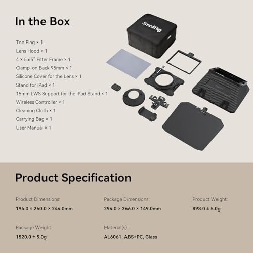 SMALLRIG Teleprompter para iPad para Tableta Android de hasta 11pulgadas, NO para Teléfono, la Aplicación Small GoGo Admite PDF Picture Word TXT, Debe Funcionar con Placa Base LWS de 15mm- 3646 - imagen 6