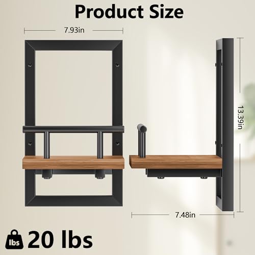 Sbosbo Floating Shelves for Wall, Plant Shelf Indoor, Wall Planters for Indoor Floating Plant Shelves for Bedroom, Living Room, Kitchen, Office, Bathroom Decor (2 Pack) - Image 4