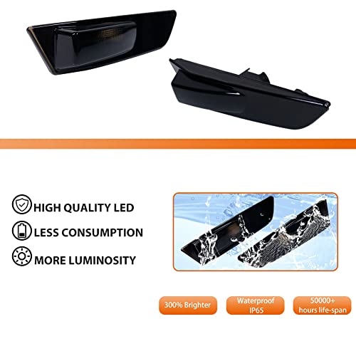 ADIIL Smoked Side Marker Lights Cover Compatible With 2003-2007 Infiniti G35 Coupe Skyline Front Bumper Turn Signals Side Marker Lamp Housing Assembly - Thumbnail 2
