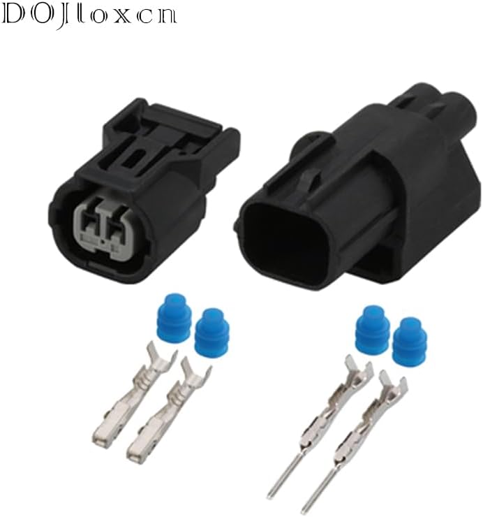1/5/10/20/50 Sets 2 Pin Automotive Waterproof Electric Wire Harness Orange Male Female Wiring Connector Plug 6188-0590 6189-0891 - (Color: 2p female male B, Package: 5 sets, Pins: 2P)