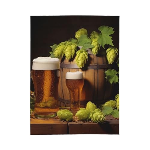 Couverture en flanelle motif bière cadeau idéal et original pour lit - 3
