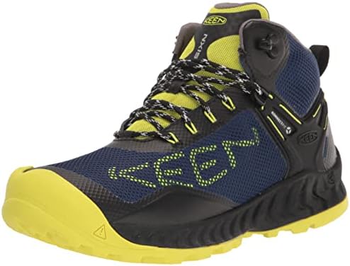 Keen NXIS EVO MID WP - Outdoorschoenen - black blue glass/zwart