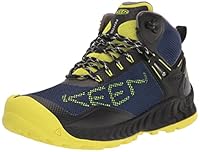 KEEN Men's NXIS Evo Mid Waterproof Hiking Boot, Black Evening Primrose, 10.5 US