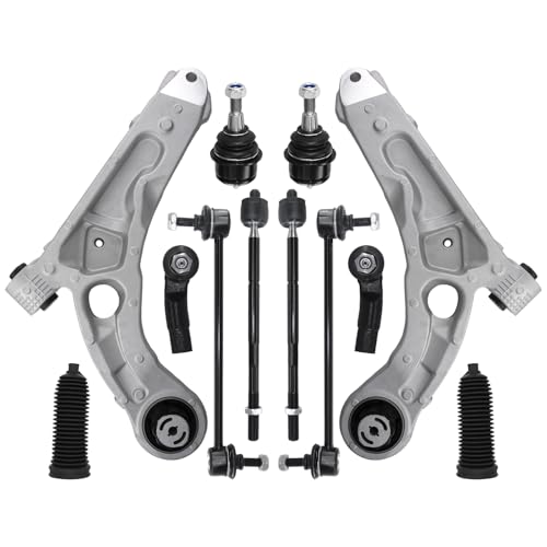 HAWK BROTHER Control Arm, Replacement For Front Lower Control Arm With Ball Joint Sway Bar Tie Rod Boot Compatible With 2014-2018 Jeep Cherokee All Wheel Drive with Off Road Package - 12 Pcs