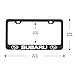 2Pcs Newest Matte Aluminum Alloy Subaru Logo License Plate Frame,with Screw Caps Cover Set,Applicable to US Standard car License Frame, for Subaru（Matte Black）