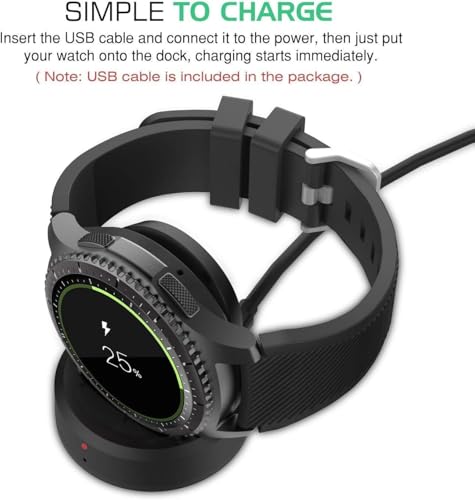 Image of GIANAC Charger for New Galaxy Watch 42mm /46mm, Upgraded Charging Cradle Dock for Samsung Galaxy Watch SM-R800 /R810 /R815 Smart Watch Charger