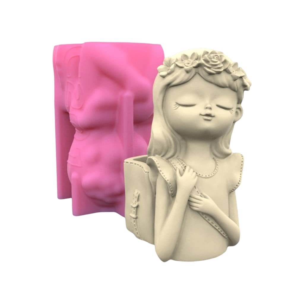 Moule en silicone pour pot de fleurs en béton et ciment - Grand format rond