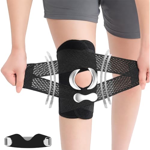 VOFONN Knee Brace,Includes 1 Patella Band,A Knee Pain Relief Support Featuring Breathable Fabric And Lateral Stabilizing Straps,Suitable For Adults With Injuries Such As Meniscus Tears And Arthritis