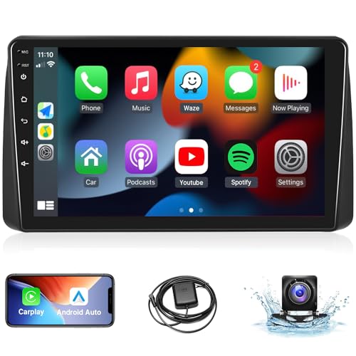 Naifay Car Radio Stereo for Dodge Grand Caravan 2011-2020 Chrysler Town & Country 2011-2016 Grand Voyager 2011-2015 with Wireless CarPlay Android Auto 2+32G 9inch Touch Screen Bluetooth FM GPS WiFi