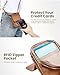 befen Genuine Leather Brown Small Crossbody Bags for Women, Woman Cell Phone Cross body Purse Bag with RFID Blocking Card Slots