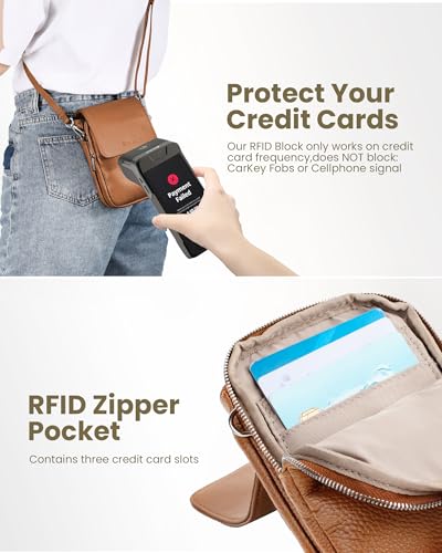 befen Brown Genuine Leather Crossbody