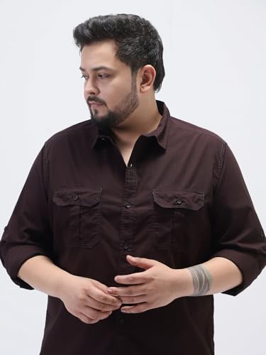 Image of Urbano Plus Men's Cotton Full Sleeve Regular Fit Casual Solid Shirt