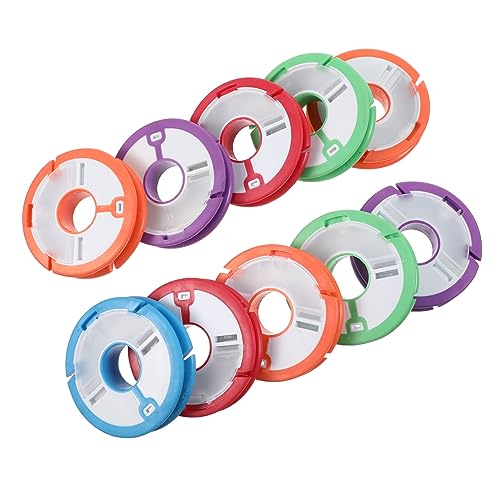 KESYOO 10pcs Spool Bobbin Winding Line Silicon Thread Reel for Fishing Tackle