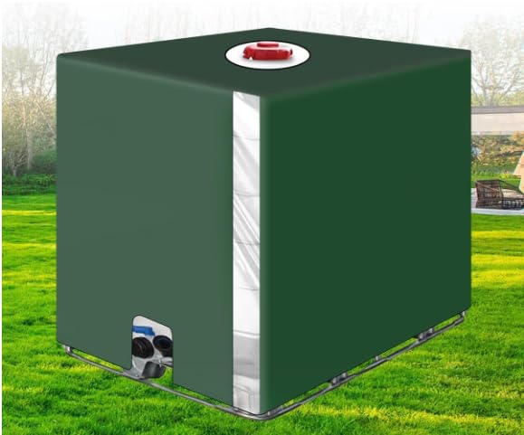 Housse de réservoir IBC - 1000 l - 120 x 100 x 116 cm - Bâche de protection imperméable - Bâche de protection pour réservoir IBC - Vert