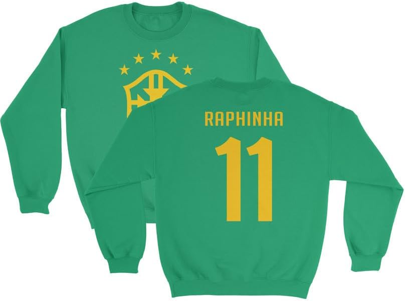 Tutiinca Raphinha 11 Jersey Style - Brazil Soccer Cup Fan Unisex Crewneck Sweatshirt