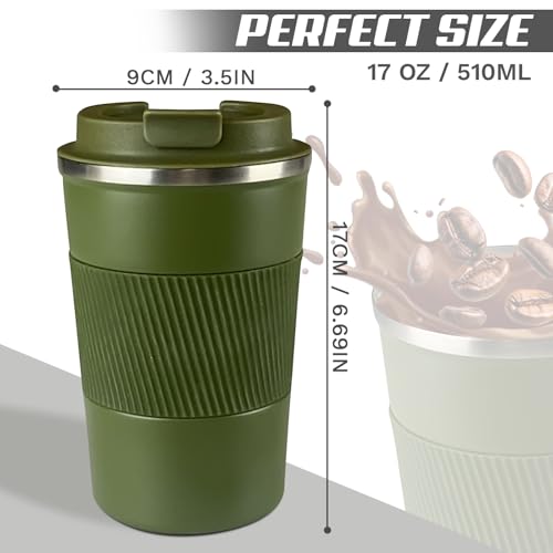 Image of Vacuum Insulated Stainless Steel Travel Coffee Mug,Leak Proof Cup with Lid