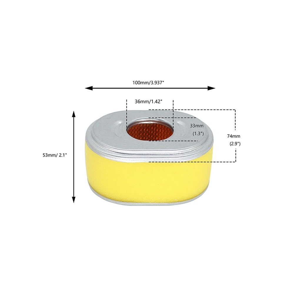 Filtro de Aire de Repuesto for cortacésped GX110 GX120 (Motor 17210-ZE0-505, 17210-ZE0-821, 17210-ZE0-822 y 17210-ZE0-820)