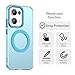 Pzwoxukhov Compatible with Oppo Reno 13 5G Case Cover,Supports Wireless Charging,Shockproof Magnetic Phone Case，Compatible with Oppo Reno 13 5G Case Blue