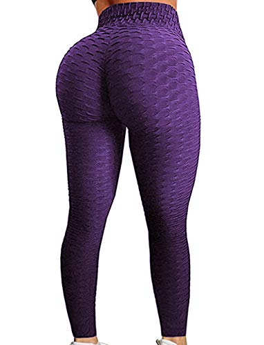 RIOJOY Ripped Plus Size Scrunch Butt Booty Lifting Leggings Jeans for Women Butt Lift Yoga Capri Pants with Pockets