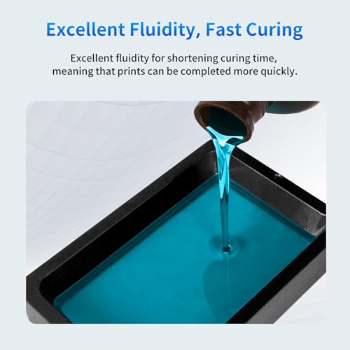 Image of ANYCUBIC 3D Printer Resin, 405nm SLA UV-Curing Resin with High Precision and Quick Curing & Excellent Fluidity for LCD 3D Printing (Clear Blue, 1kg)