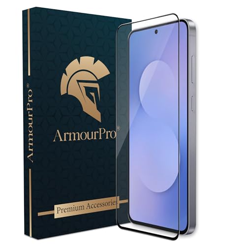 Image of ArmourPro Tempered Glass for Samsung Galaxy S25 FE - 9H Screen Protector with Black Border, Anti Scratch, Edge-to-Edge Coverage, HD Clarity, Smooth Touch, Case Friendly | Black