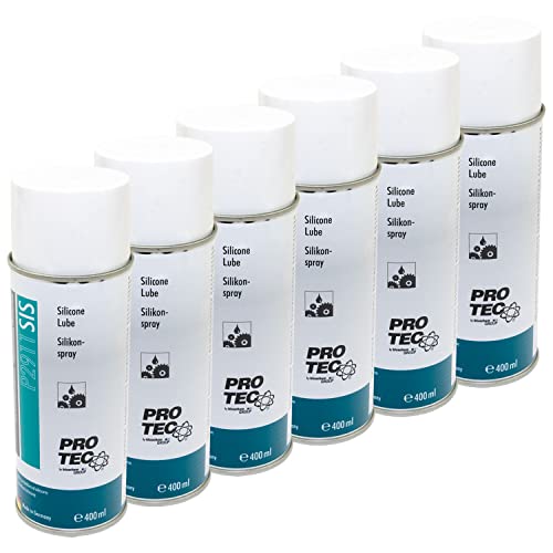 Spray silicone PRO-TEC P2911 anti-grincement pour joints caoutchouc et rails de guidage