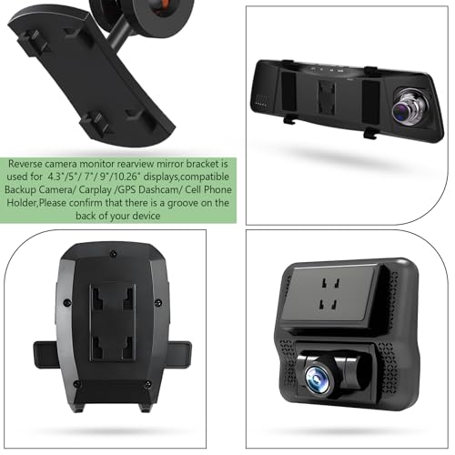 Image of Backup Camera Monitor Mounting Mount,Aluminum Rearview Mirror Camera Display Holder,Rearview Mirror Mounting Bracket,Suitable for Display Screen of Reverse Camera System(Four Claw Head
