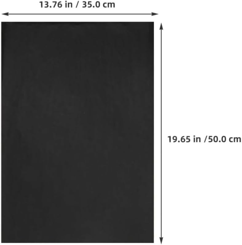Roleader 100 Sheets Black Tissue Paper Bulk 35x50cm Easy to Fold Paper Wrapping Sheets for Holiday Art Projects and Present Wrapping