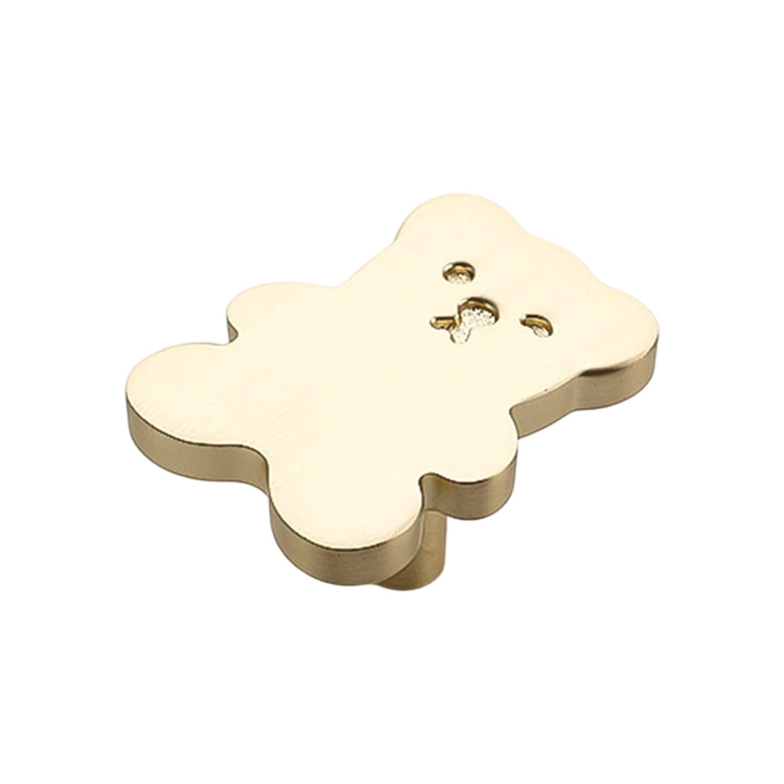 Tsophreniq Cartoon Bear Gold Single Decorative Knob For Playroom Furniture, Animal Cabinet Pull With Threaded Post For Drawers Wardrobes And Desks Decorative Furniture Hardware Playroom Knob Wardrobe Door Pull Dresser Hardware