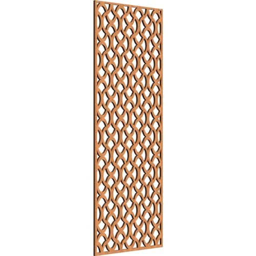 Image of 15 3 /8 inchW x 39 3 /8 inchH x 1 /4 inchT Resort Decorative Fretwork Wood Wall Panels, Cherry