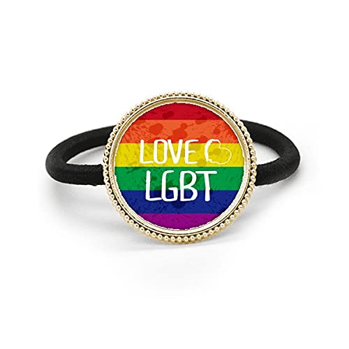Élastique à cheveux LGBT avec cœur arc-en-ciel pour vos festivals