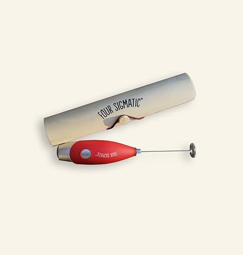 Four Sigmatic Varita espumadora de leche con estuche de almacenamiento de bambú  Espumador de mano  Ideal para mezclar café instantáneo, lattes,