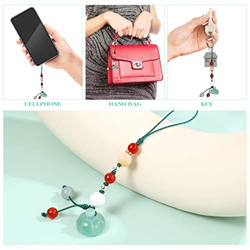 Hemobllo Cell Phone Strap Jade Phone Charm Key Agate Chain Car Key Hanging Pendants Decor For Car Phone Fan Clothing Decor Green #TOP2