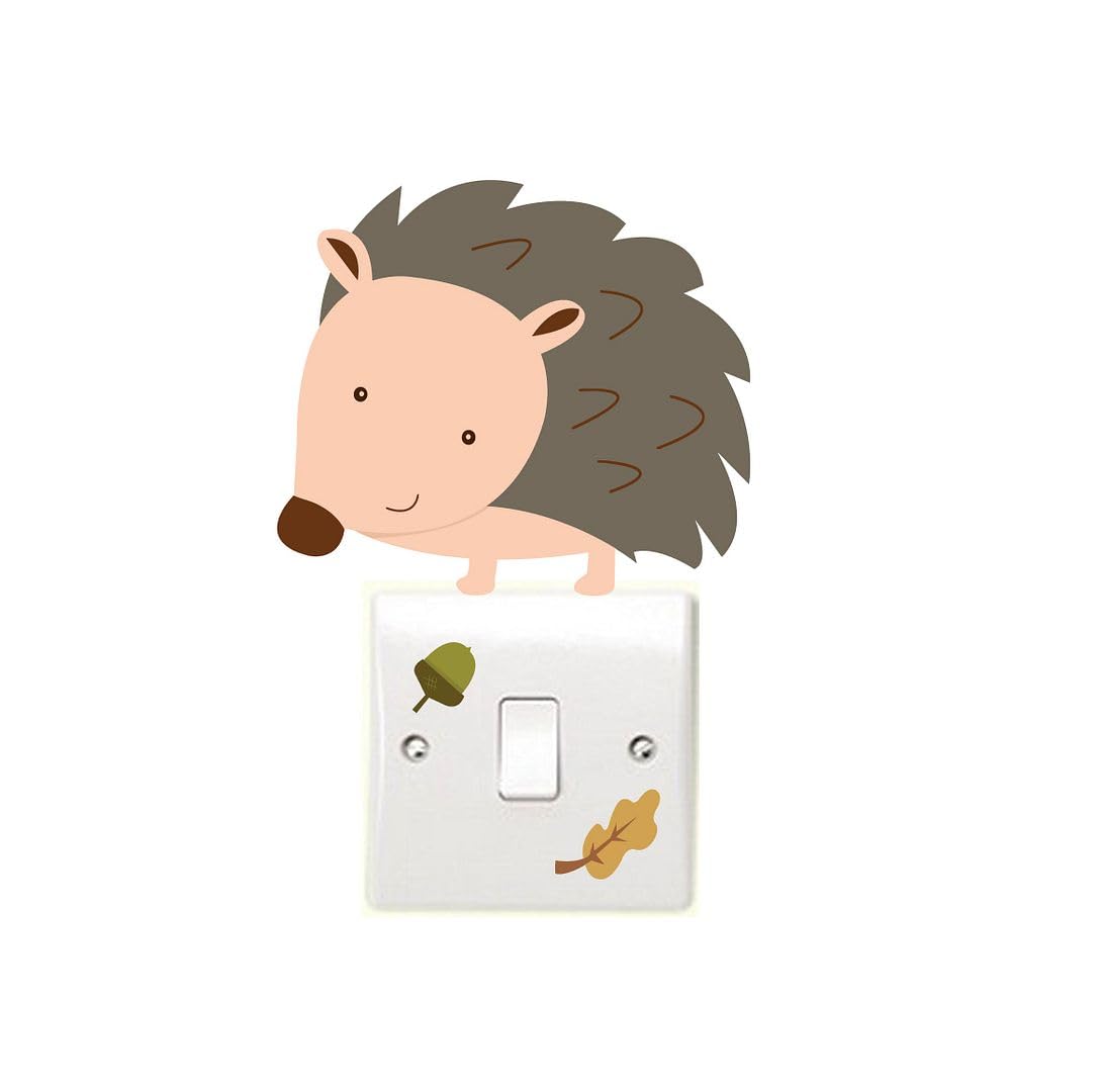 Stickers On Your Wall Light Woodland Hedgehog With Acorn & Leaf Switch Wall Stickers Children's Bedroom Playroom Perfect For Any Themed Room