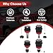 Set of 4 Upgrade Heavy Duty Ball Joints Compatible with 2007-2018 Jeep Wrangler, 2 Upper & 2 Lower