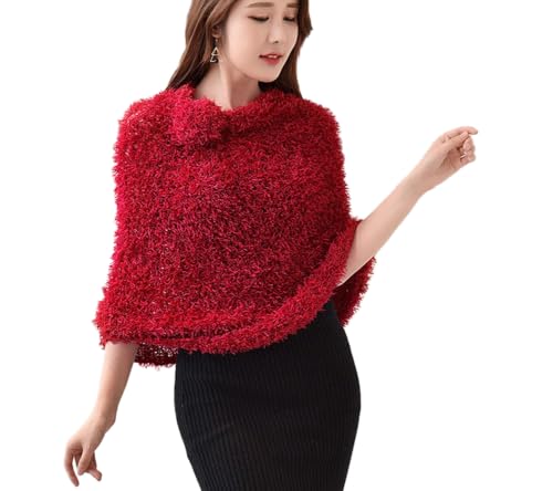 TYERY Variedad Bufandas Mágicas Mujeres Super Elástica Multifuncional de Cachemir de Cachemira Todo Fósforo Variedad Chal Cuello, Vino Rojo