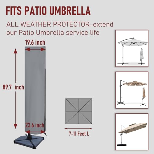 image for Vainlley Patio Umbrell Cover Outdoor Umbrella Cover with Rod Waterproo