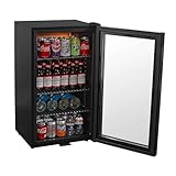 Baridi 85L Under Counter Drinks/Beer & Wine Cooler Fridge with Light, Black - DH13A - Image 3