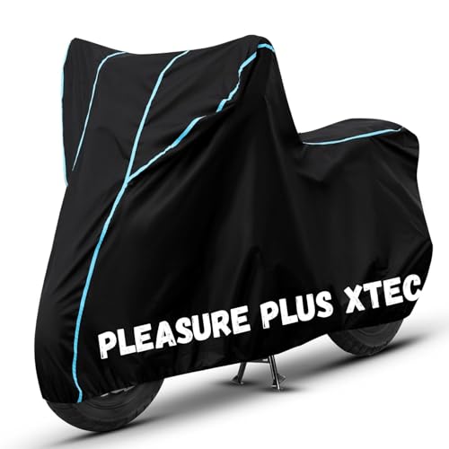 Image of Bike Cover for Pleasure Plus Xtec 100% Waterproof, Dustproof & Scratch Resistant| Fully Bottom Elastic UV Resistant Heavy Duty Body Cover | All Weather Outdoor Use