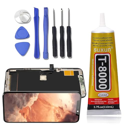 Adhesivo para teléfono móvil, juego de adhesivos para pantalla de teléfono, 110 ml, resistente al agua y se puede pintar para madera, cristal, cerámica (juego de maletero incluido)