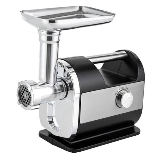 Electric Meat Grinder Small Stainless Steel Meat Grinder Sausage Maker for Grinding Beef Chicken, Making Sausages Biscuits, 800W 110V