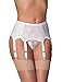 Produktbild Nylon Dreams NDL9 Strapsgürtel aus weißer Spitze mit 8 Riemen Medium