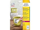 AVERY Zweckform L4716REV-20 Wetterfeste Folienetiketten (960 Aufkleber, Ø30mm auf A4, selbstklebend, wasserfest, wiederablösbar, strapazierfähig, bedruckbare Outdoor Klebefolie) 20 Blatt, weiß